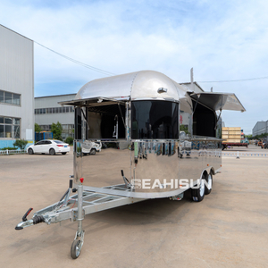 Airstream 304 不锈钢食品卡车移动冰淇淋热狗餐饮车食品拖车出售