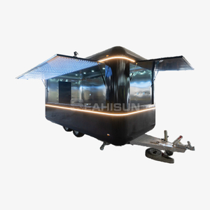 黑色定制食品车 5m 商业用途