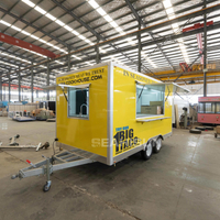 咖啡车餐厅冰食品车餐厅食品卡车厨房食品拖车在欧洲出售 