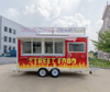 定制户外街头冰淇淋咖啡街烧烤移动小吃快餐拖车，配有基础设施设备准备交付