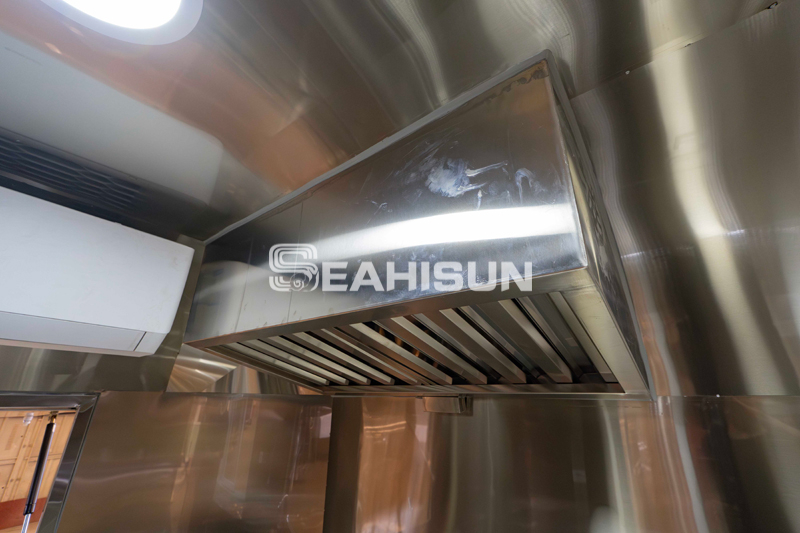 4.5m移动商用冰淇淋方形餐车