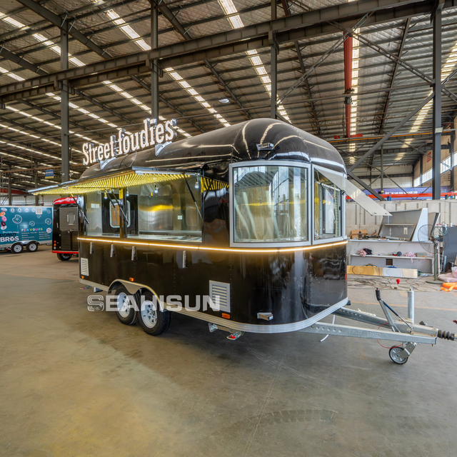 热销移动紧凑型厨房设备多合一解决方案移动食品车拖车适用于小型食品企业