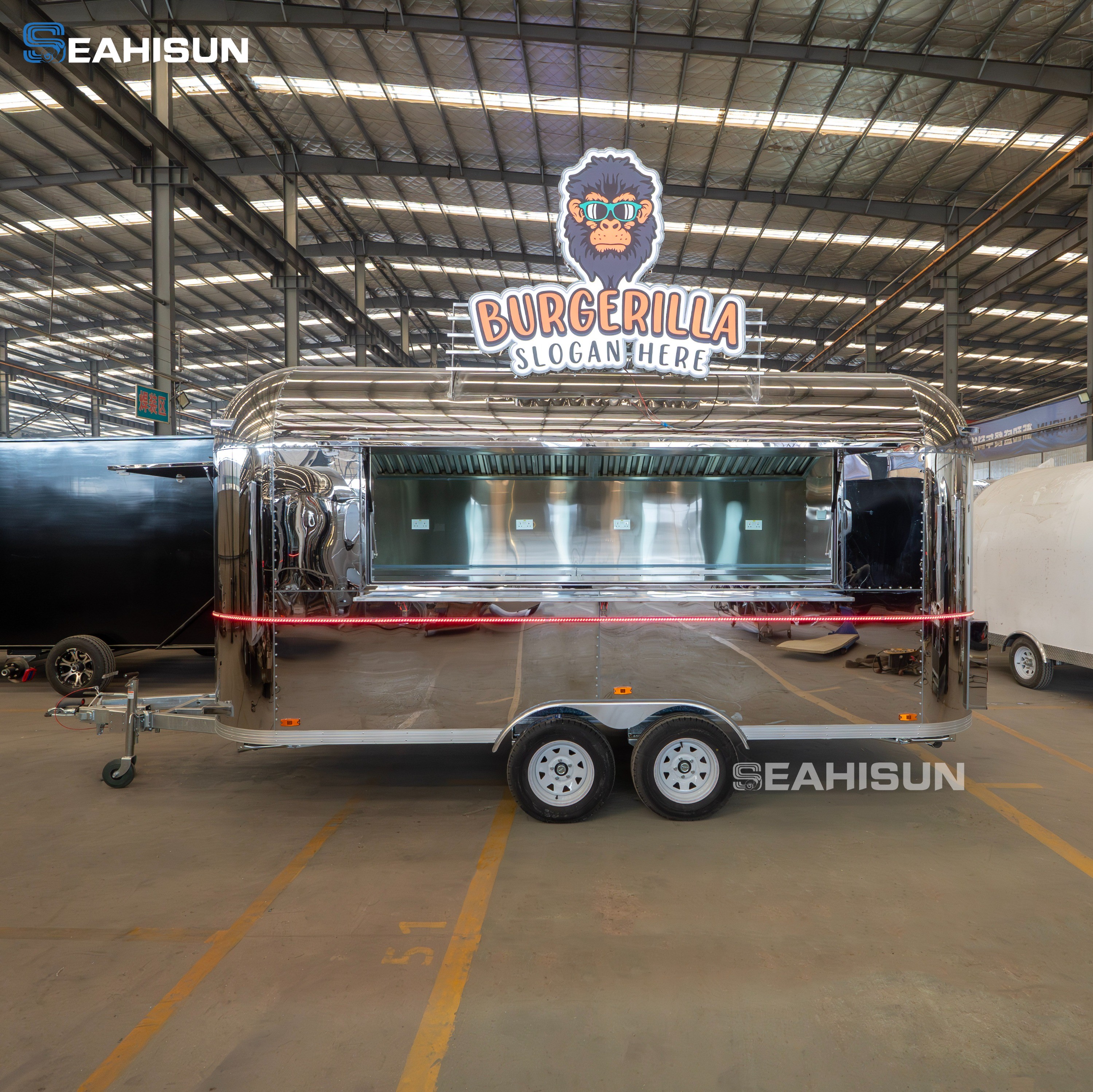 隆重推出 Burgerilla 不锈钢餐车：您成为街头美食明星的门票