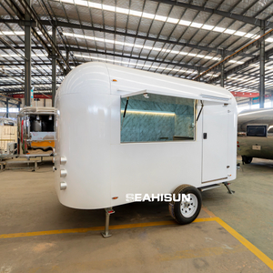  街头咖啡和冰淇淋铝制酒吧站移动食品拖车出售