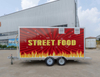 定制户外街头冰淇淋咖啡街烧烤移动小吃快餐拖车，配有基础设施设备准备交付
