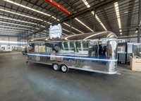 8 米移动食品车大容量餐饮拖车出售