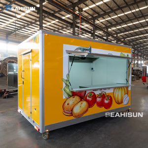 移动果汁吧卡车商业特许汉堡车餐饮食品拖车快餐车带全套厨房