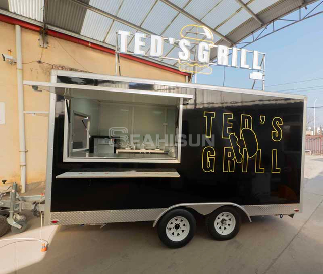 黑色方形餐车-4m