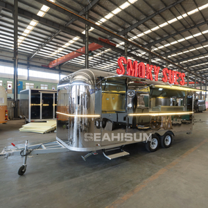 定制移动街头厨房咖啡小吃冰淇淋热狗不锈钢旅行厨房气流食品卡车拖车带设备出售